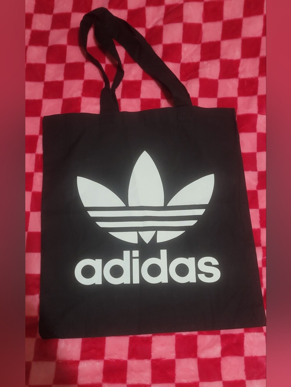 adidas Black Tote with White Trefoil Logo